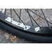 Close-up of Sunday EX Elstran BMX bike wheel with black Odyssey Path Pro tire and Sunday Lightning rim.