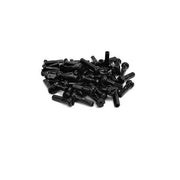 Black 14-gauge Mission brass spoke nipples for BMX wheels, 40 pieces per pack