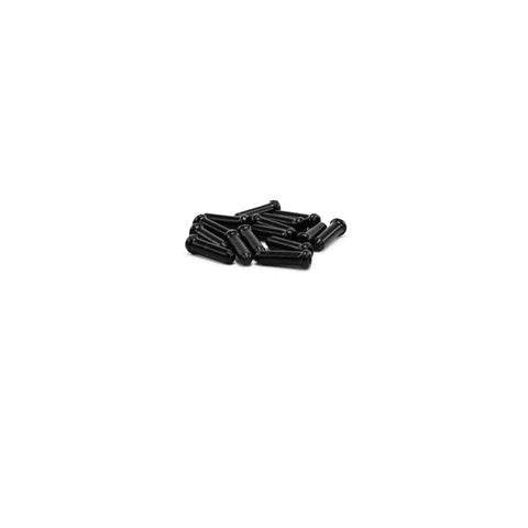 Mission Aluminum Cable End Crimps in black, pack of five, universal fit aluminum cable end protectors preventing fraying.