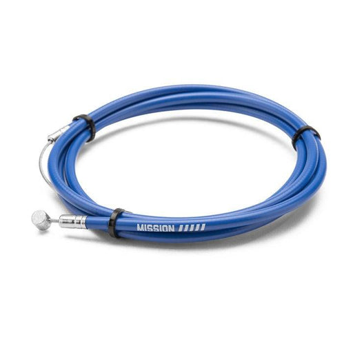 MISSION CAPTURE blue brake cable for bicycles with metal connectors
