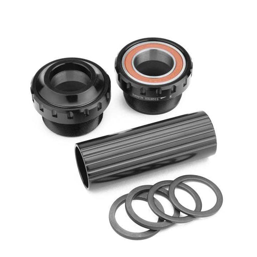 MISSION euro size bottom bracket set with sealed cartridge bearings and threaded aluminum cups