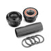 MISSION EXTERNAL EURO size bottom bracket set with sealed cartridge bearings, threaded aluminum cups, and spacers