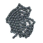 MISSION HALF-LINK CHAIN Teflon-coated bicycle chain with 100 links for precise length adjustment and compatibility with 8t drivers and above.