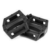 MISSION IMPULSE PEDALS black nylon composite bike pedals with 12 traction pins and chromoly steel spindle for superior grip and durability