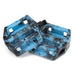 MISSION IMPULSE PEDALS blue and black nylon composite bike pedals with 12 traction pins and chromoly steel spindle for superior grip