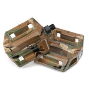 MISSION IMPULSE PEDALS camo nylon composite bike pedals with 12 traction pins per side and chromoly steel spindle