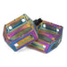 Colorful MISSION IMPULSE PEDALS with 12 traction pins and knurled nylon composite body for superior grip