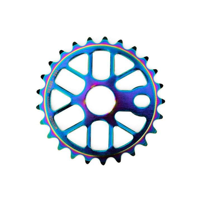 MISSION NEXUS SPROCKET with iridescent finish and 25 teeth for BMX bikes
