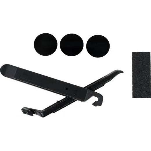 MISSION PATCH KIT with tire levers, patches, and sandpaper for flat tire repair