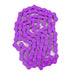 Purple MISSION 510 CHAIN with heat-treated pins, Teflon coating, 100 links, and included half-link and master link