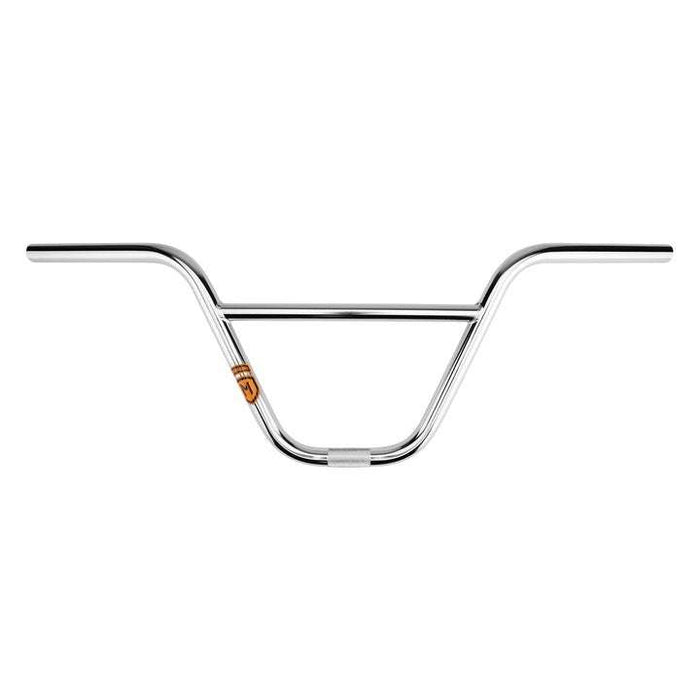 Mission Command Bar chrome BMX bicycle handlebar with crossbar design