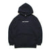 Black MOTO-BUNKA JBM 24 HOODIE with white text logo on front and hooded design