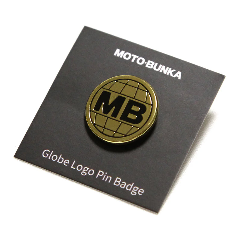 MOTO-BUNKA GLOBE LOGO PIN BADGE