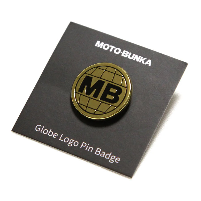 MOTO-BUNKA GLOBE LOGO PIN BADGE