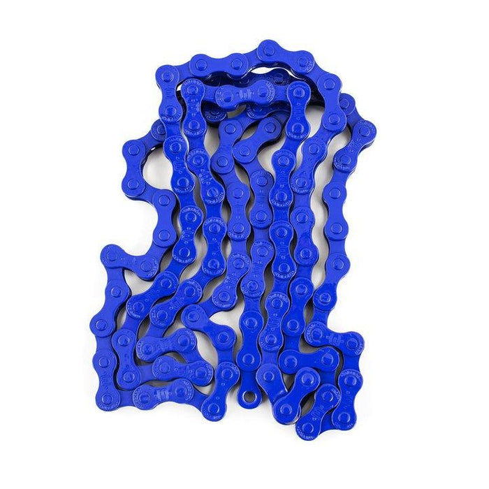 Blue Mission 410 Chain 1/8 inch size with Teflon coating, 100 links, includes master-link and half-link for easy installation