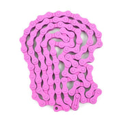 Pink MISSION 410 CHAIN 1/8" size with Teflon coating and master-link for easy installation