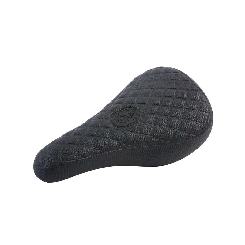 Black Odyssey Aitken Pivotal seat with classic diamond stitch pattern and shorter base