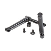Black ODYSSEY THUNDERBOLT CRANK 2-piece with bolts and wedge cluster band for BMX bikes
