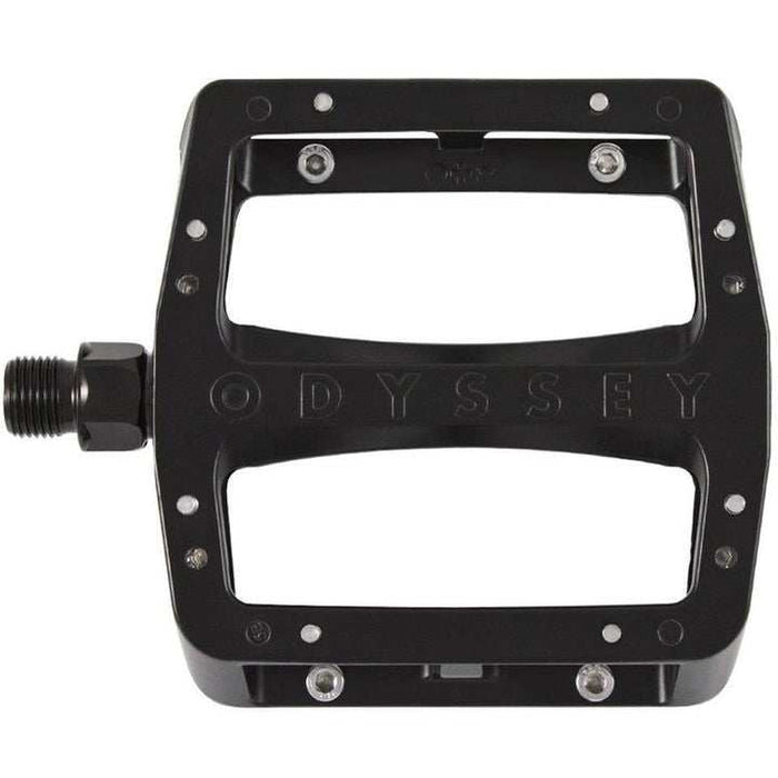 Odyssey Grandstand V2 alloy bicycle pedal with wide platform and replaceable pins