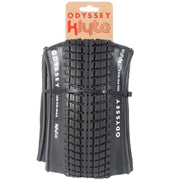 Odyssey Aitken K-Lyte street tire with lightweight Kevlar bead, low profile tread, and dual-ply sidewall for versatile terrain riding.