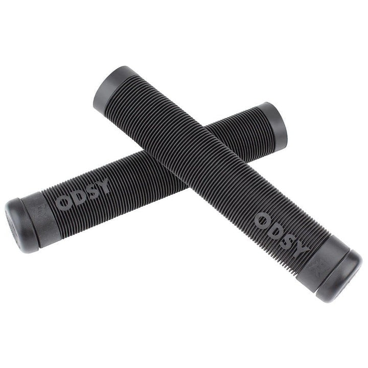 ODYSSEY BROC RAIFORD black ribbed BMX bike grips with rope detail ends, limited edition signature model, 160mm length