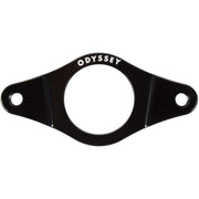 Black ODYSSEY CNC Gyro-Plate made from 6061 aluminum, universal fit for 1 1/8" detanglers including Odyssey Gyro G3 and GTX-S models