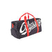 Black Odyssey duffler bag with red handles and white logo text