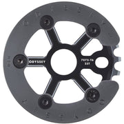 ODYSSEY UTILITY sprocket with protective guard in black, 25T, 7075-T6 aluminum alloy