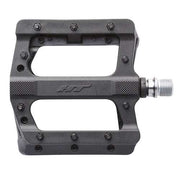 HT COMPONENTS PA01A PEDALS black reinforced composite dual side concave bike pedal with replaceable grip pins and CNC machined spindle
