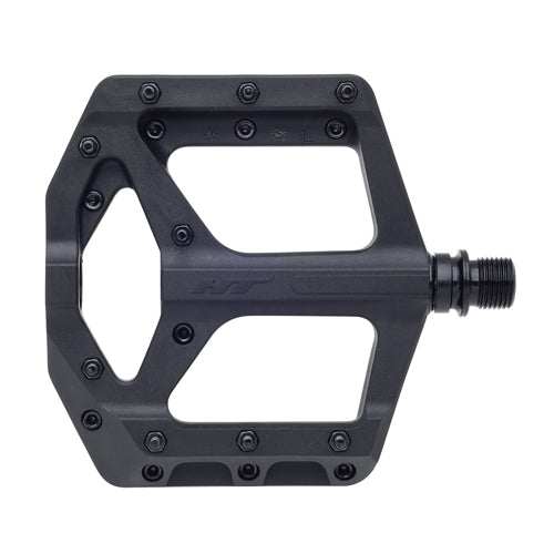 HT COMPONENTS PA32A Supreme C dual side concave large platform bike pedal in black with replaceable grip pins.