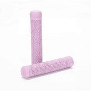 FIEND PALMERE GRIPS pink rubber bicycle grips with tetrahedron rib pattern and nylon plug ends