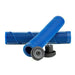 Blue Primo Chase Grips designed by Chase Dehart without flange for BMX handlebars