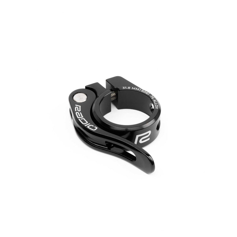 Black RADIO RACELINE CNC quick release seat clamp made of 6061-T6 alloy