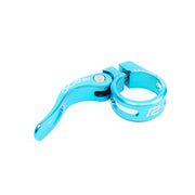 Radio Raceline CNC quick release seat clamp made from 6061-T6 alloy in blue color