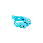 Blue RADIO RACELINE CNC quick release seat clamp made from 6061-T6 alloy