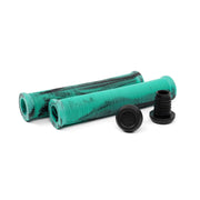 RADIO LOGIN XL GRIP green ribbed 160mm rubber bike grips with nylon bar ends