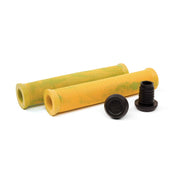 Yellow Radio Login XL Grip set with ribbed super-soft rubber and included nylon bar ends