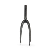 RADIO SOLAR CARBON lightweight BMX race fork made from Torayca carbon fiber with tapered steerer and 20mm dropouts in black with decals