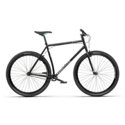 Black RADIO DIVIDE COMPLETE BIKE city bike with 700c wheels and street tough frame