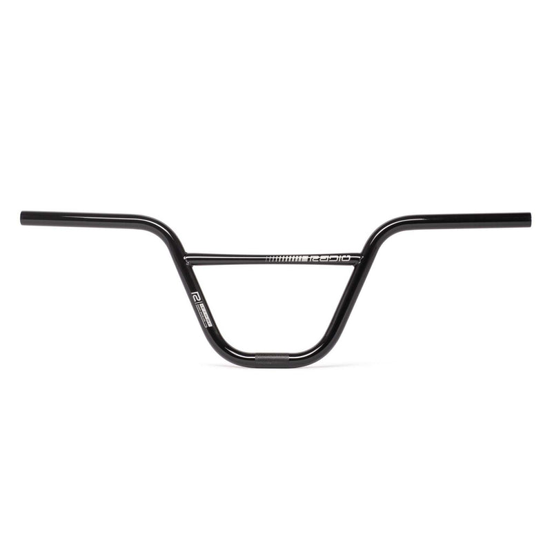 Black RADIO NEON PRO super lightweight chromoly BMX handlebar with tapered cross tube and 8-inch rise
