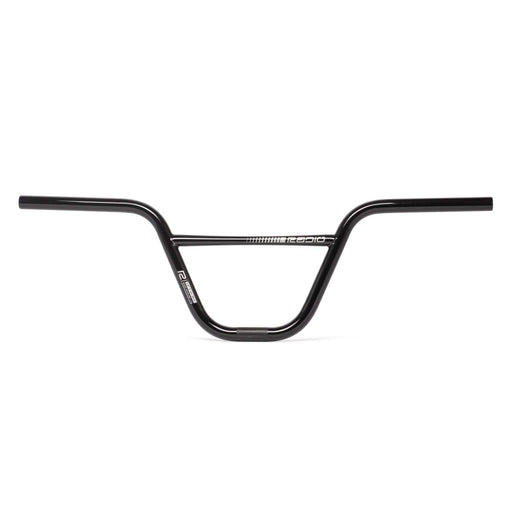 Black RADIO NEON PRO super lightweight chromoly BMX handlebar with tapered cross tube and 8-inch rise