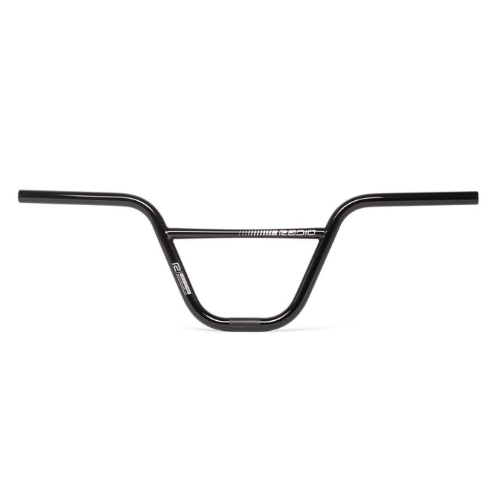 Black RADIO NEON PRO super lightweight chromoly BMX handlebar with tapered cross tube and 8-inch rise