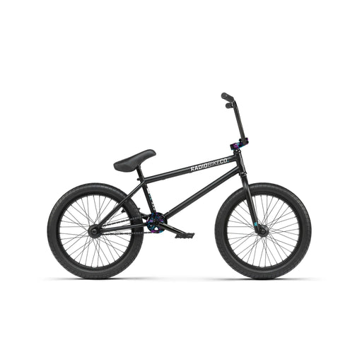 RADIO COMRAD COMPLETE BIKE black BMX with SaltPlus Vertex freecoaster and CNC machined Axis stem and sprocket.