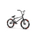 Black RADIO DARKO bike with floral patterned tires and sleek modern design for street riding