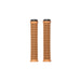 Pair of brown RADIO LOGIN XL GRIP bicycle handlebar grips with ribbed texture and black rubber bar ends