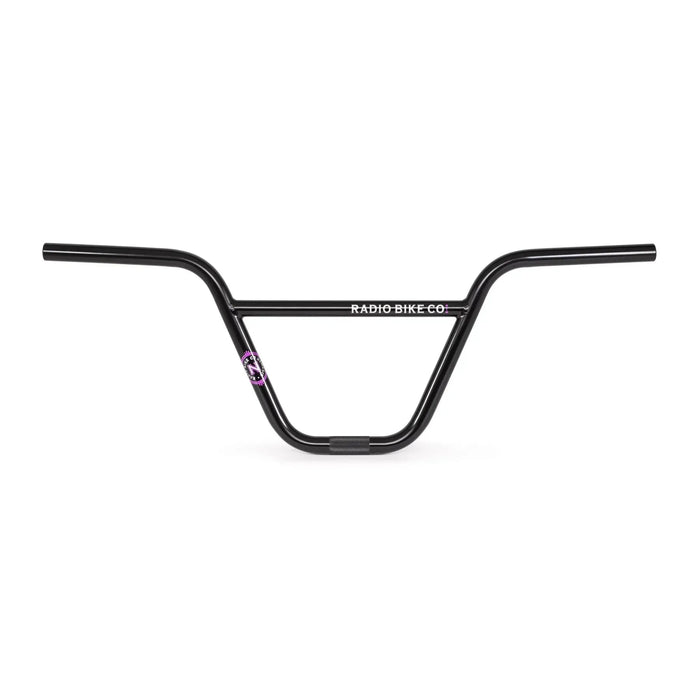 RADIO NEMESIS HANDLEBAR black 4130 chromoly BMX bike handlebar with dual radius bends and crossbar design