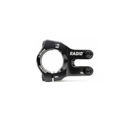 Black Radio Portal MTB stem made from CNC machined 6061-T6 alloy with Vice Jaw clamping system and 6mm hex bolts for BMX and MTB compatibility