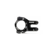 Radio Portal MTB stem black CNC machined 6061-T6 alloy with Vice Jaw clamping system and 6mm hex bolts for 31.8mm or 35mm handlebar clamp.