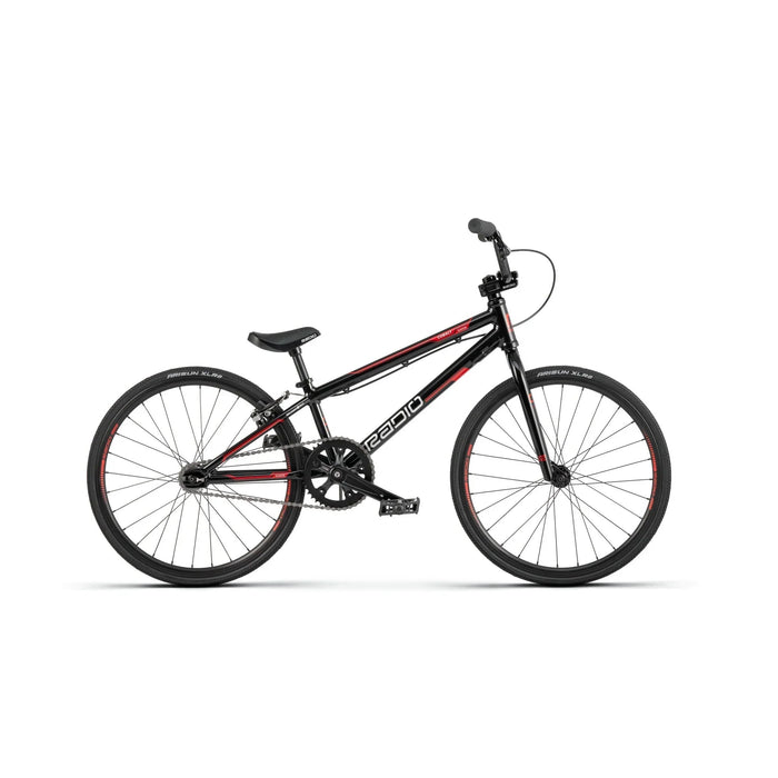 Black and red RADIO RACELINE COBALT junior BMX bike with 20-inch wheels and lightweight alloy frame