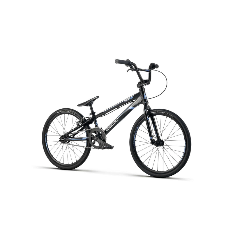 Black RADIO RACELINE XENON Expert BMX bike with 20-inch wheels and disc brake ready frame